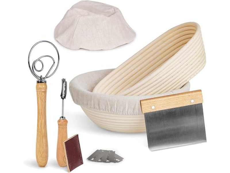 سلال التخمير للعجين المخمر سلة خبز الروطان مع قبة لتخمير العجين