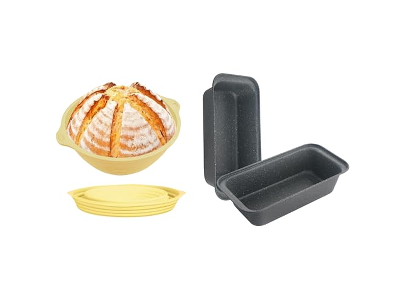 سلة خبز دائرية حرفية مع بطانات لتخمير شكل حلقة للخبز