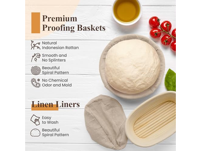 سلال هدايا التوصيل في نفس اليوم مجموعة سلة تخمير الخبز السيليكونية