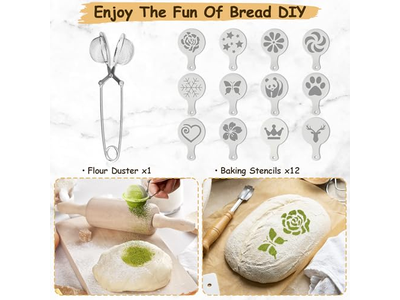 سلة بانيتون سيليكونية وردية للعجين المخمر مجموعات بيضاوية DIY من الروطان الطبيعي