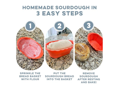 سلة خبز سيليكونية للعجين المخمر سلال هدايا مع عناصر المافن والبسكويت