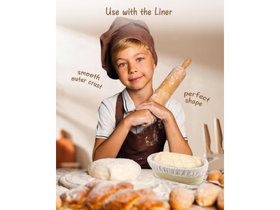 سلة تخمير مسبق للخبز السيليكوني مجموعة سلال كبيرة دائرية بنيتون