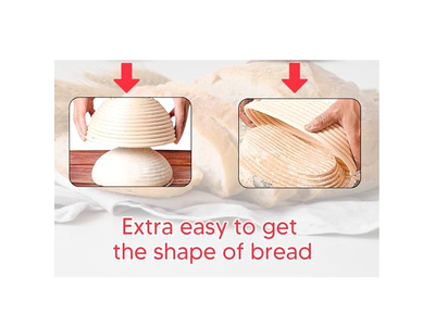 مجموعة سلتين لتخمير الخبز دائرية بقياس 9 بوصات