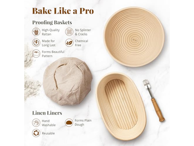 سلة تخمير على شكل قلب للخبز بأشكال متعددة بانيتون