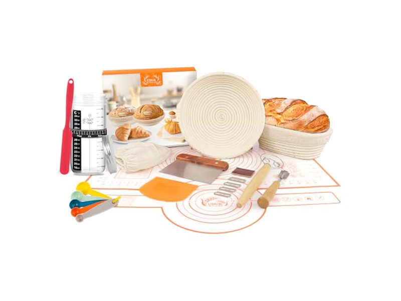 سلة بانيتون مقواة بالفولاذ التجارية بنواة خيزران