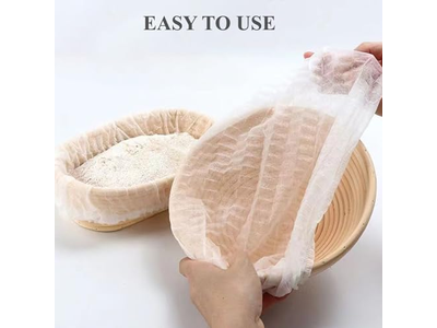 سلة تخمير مع سكين خبز 13 سم بانيتون مع بطانات بيضاوية ومستطيلة 9 بوصات