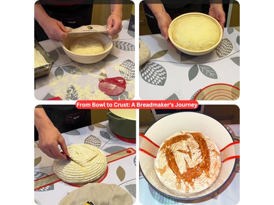 مجموعة سلة تخمير مكونة من قطعتين دائرية وبيضاوية 3 قطع خبز بانيتون 5 قطع الأكثر مبيعًا