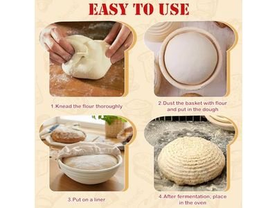سلة تخمير الخبز للفرن سلال معدنية للخبز الجوت الكبير