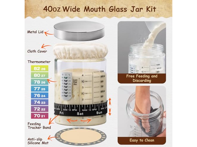 تخمير العجين المخمر بدون سلة خبز هدية لتزيين الكعك