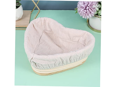 سلة عجين خبز بانيتون مستطيلة من الخيزران وخشب مضغوط